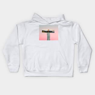 jesus statue edit collage Kids Hoodie